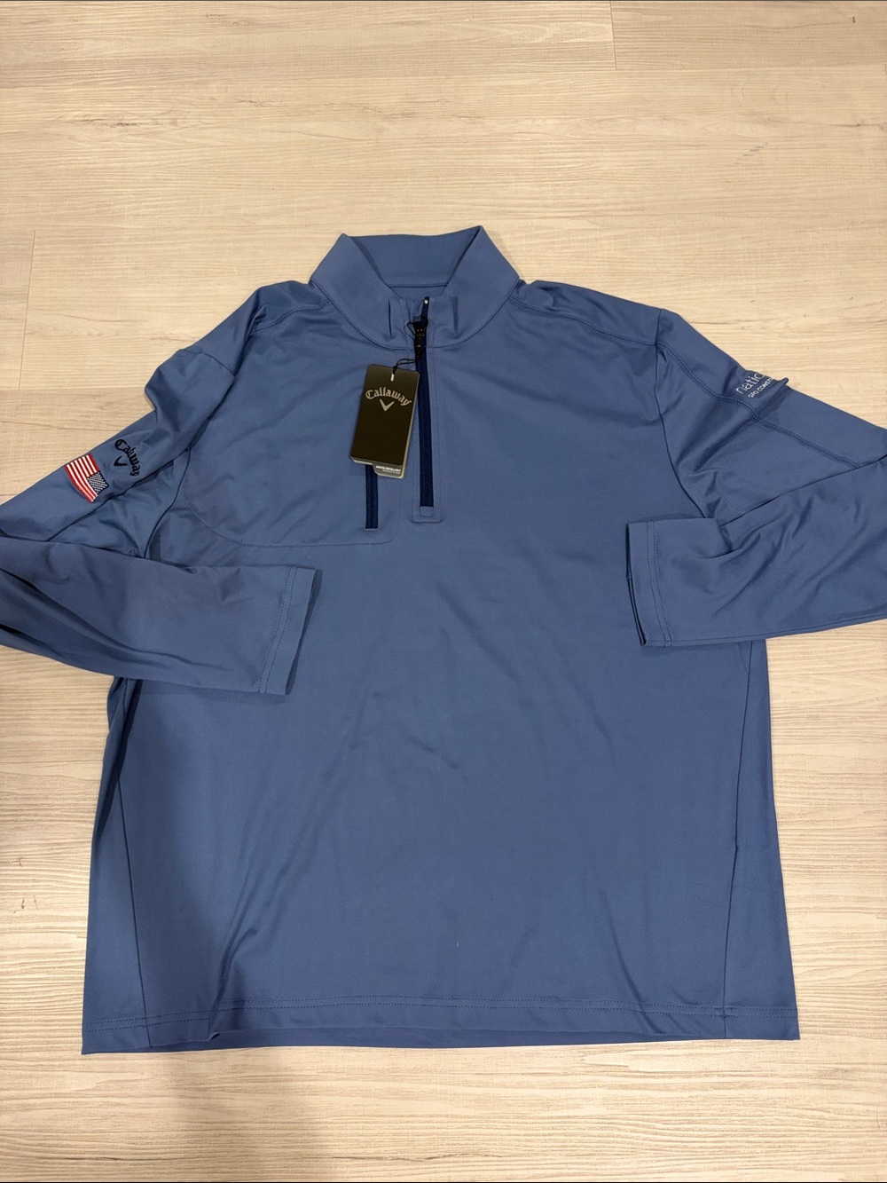 Callaway Men's Slate Blue Quarter-Zip Lightweight Shirt Jacket